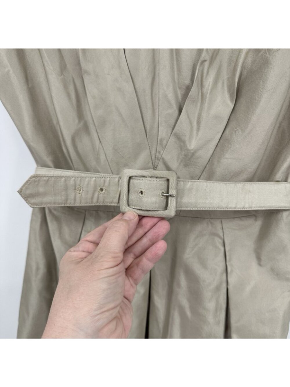vintage 50s R&K ORIGINALS dress taupe SMALL fit flare rockabilly mid century - Picture 6 of 15